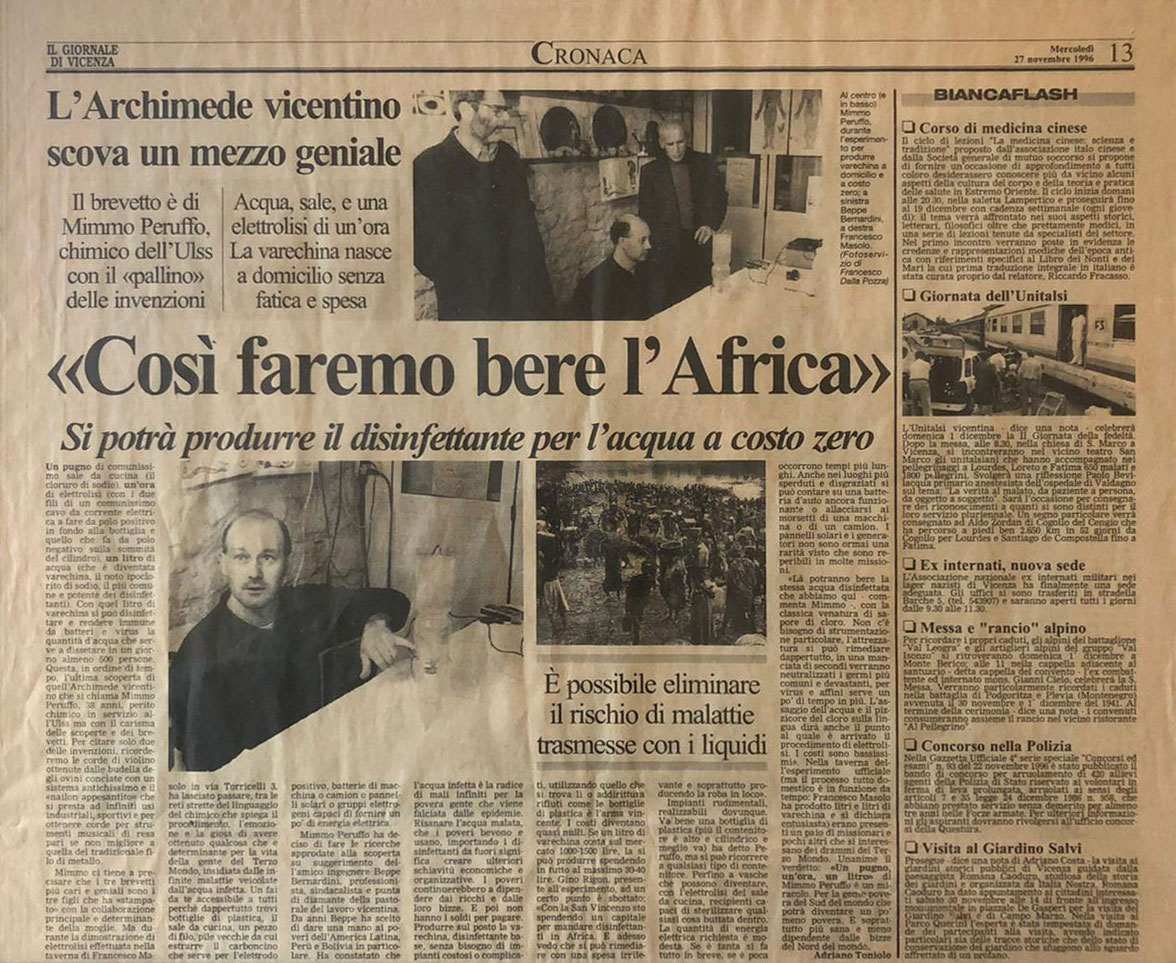 Articolo storico su Mimmo Peruffo